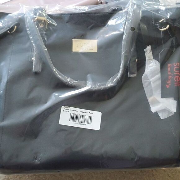 SURELL Accessories Vegan Leather Shopper Tote - Picture 4 of 10